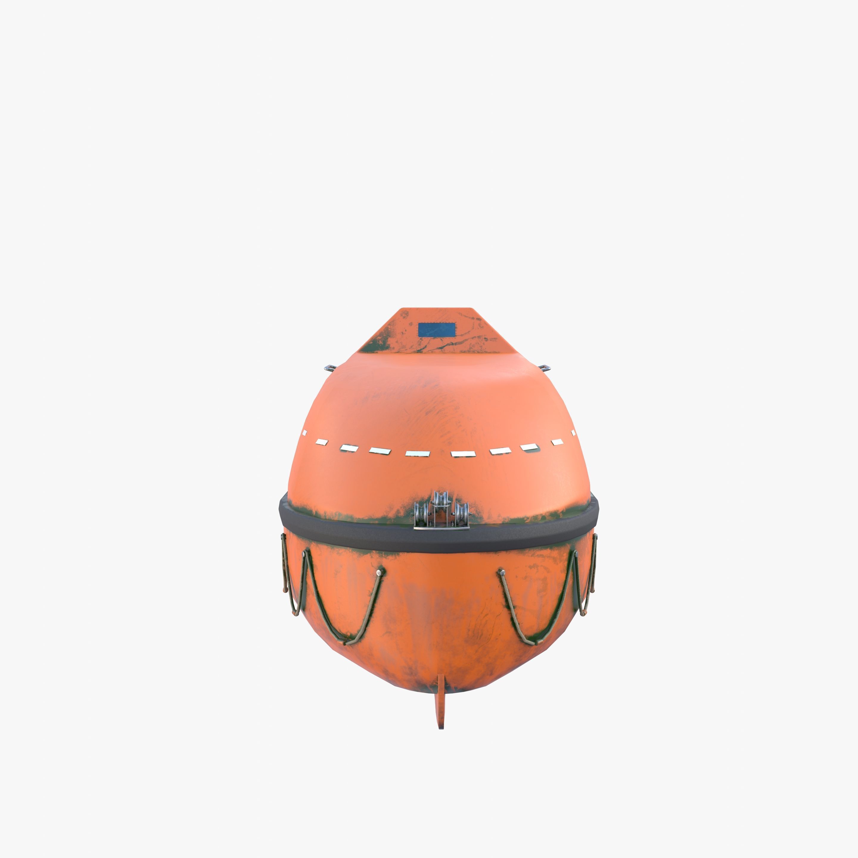 Life boat with interior V2 3D model_6