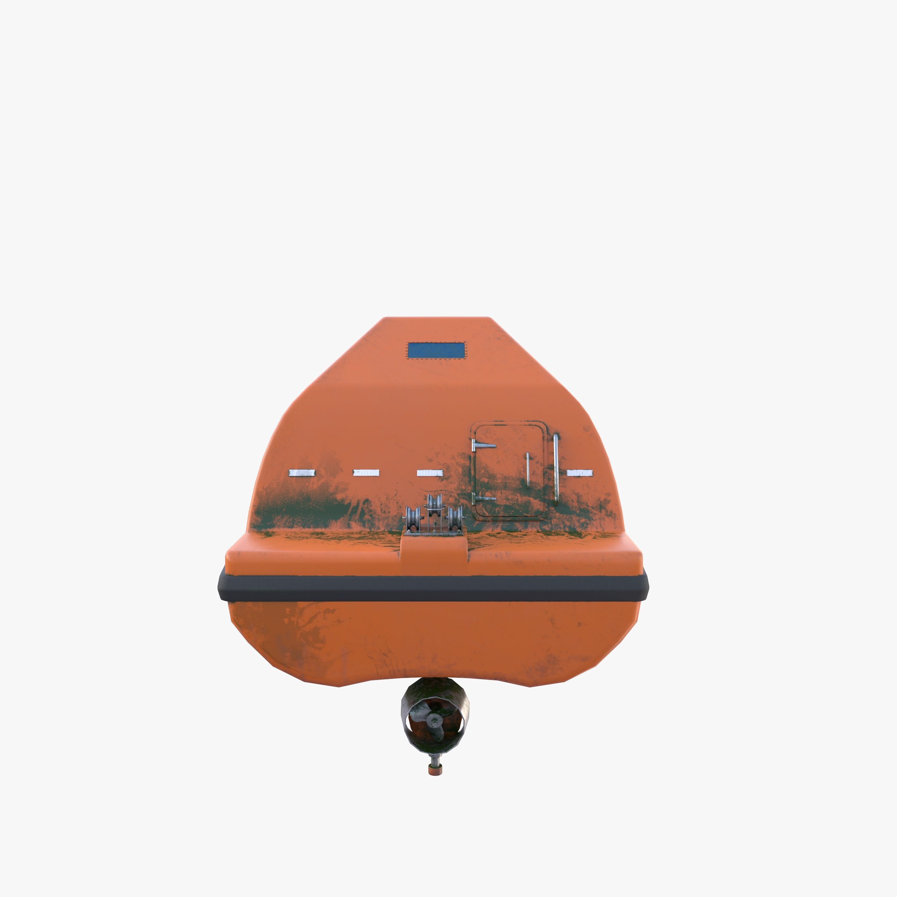 Life boat with interior V2 3D model_5