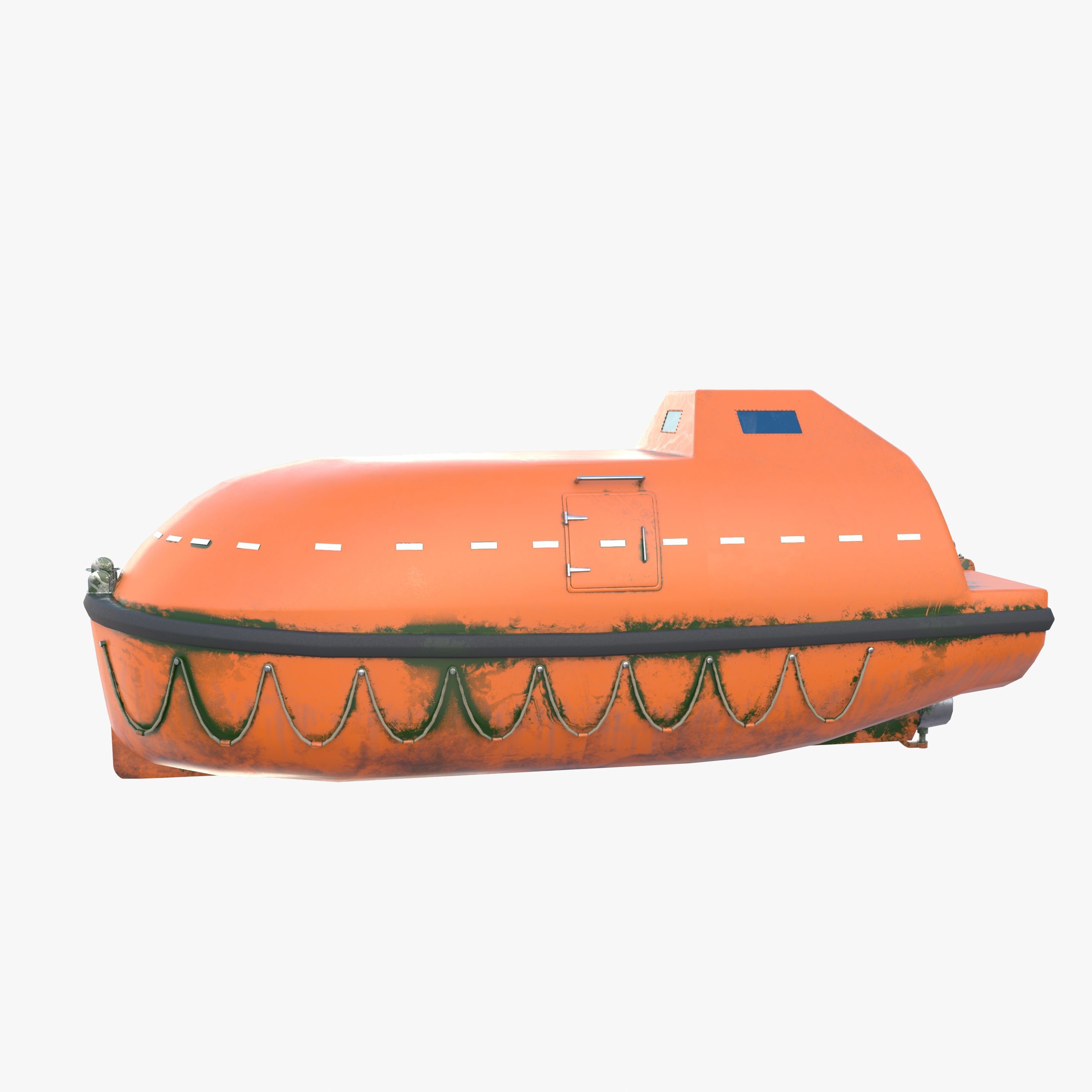 Life boat with interior V2 3D model_11