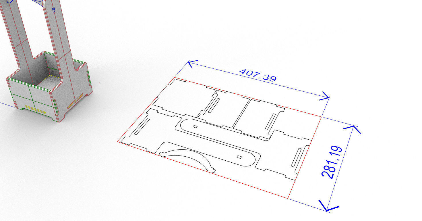 Flower Box For Laser Cut 3D print model_4