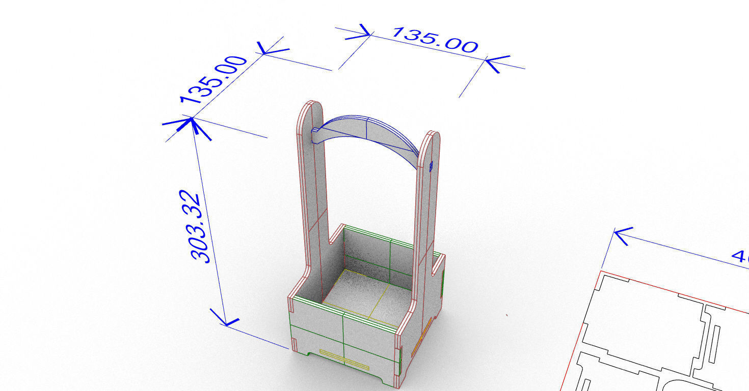 Flower Box For Laser Cut 3D print model_3