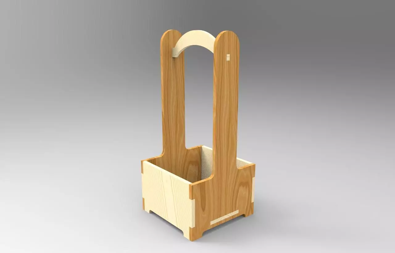 Flower Box For Laser Cut 3D print model_0