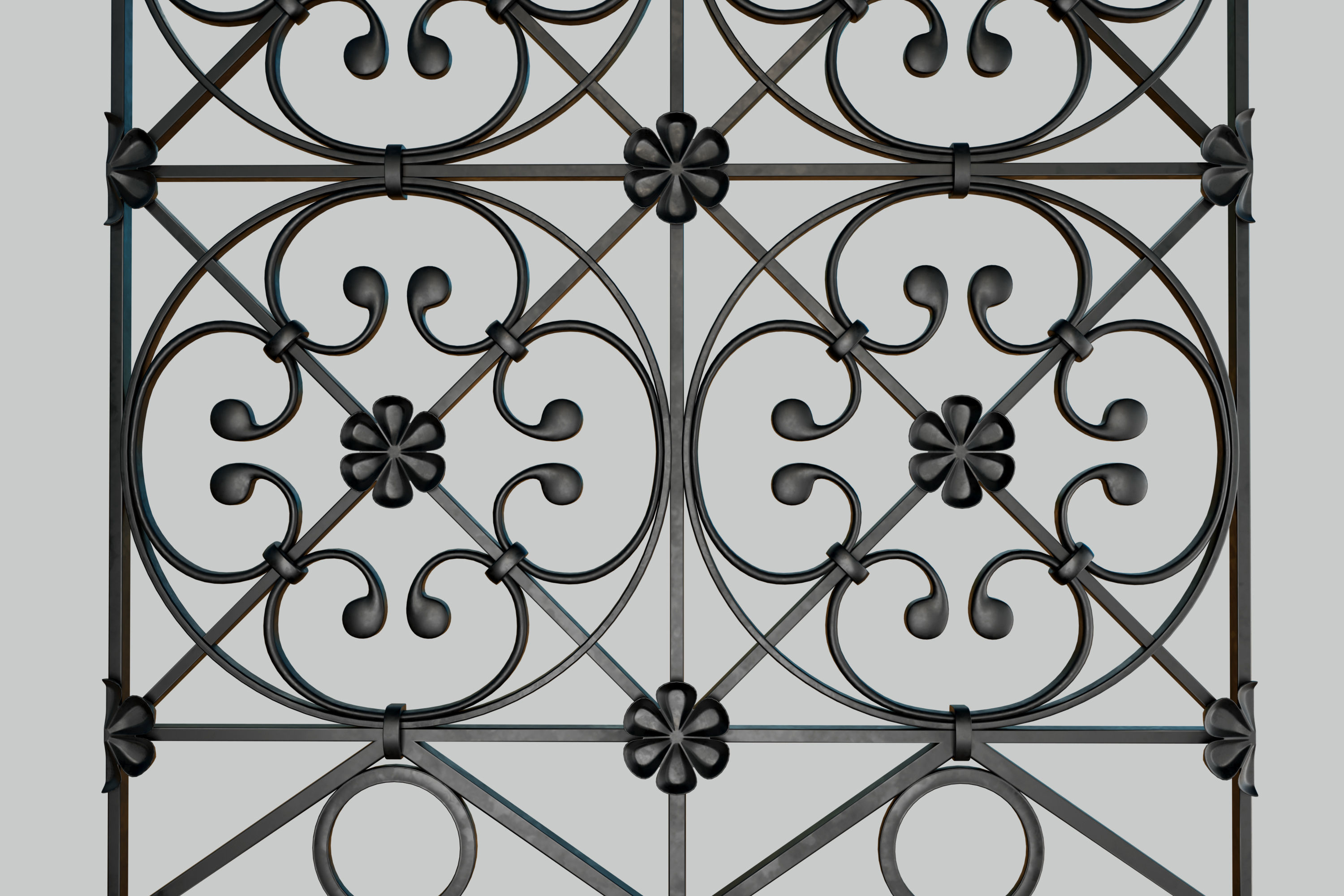 Constructor lattice historical panel decorative screening 3D model_2
