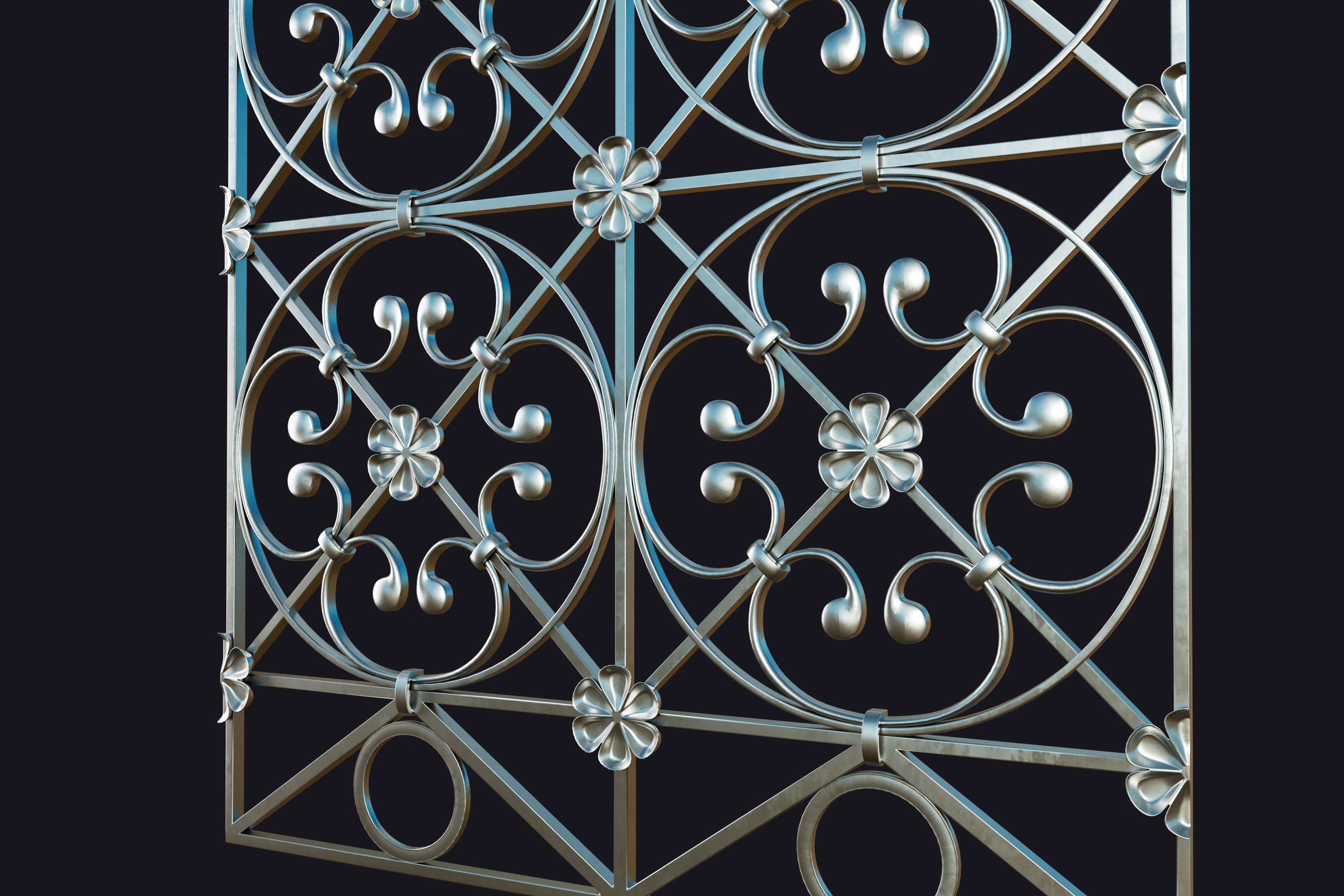 Constructor lattice historical panel decorative screening 3D model_1