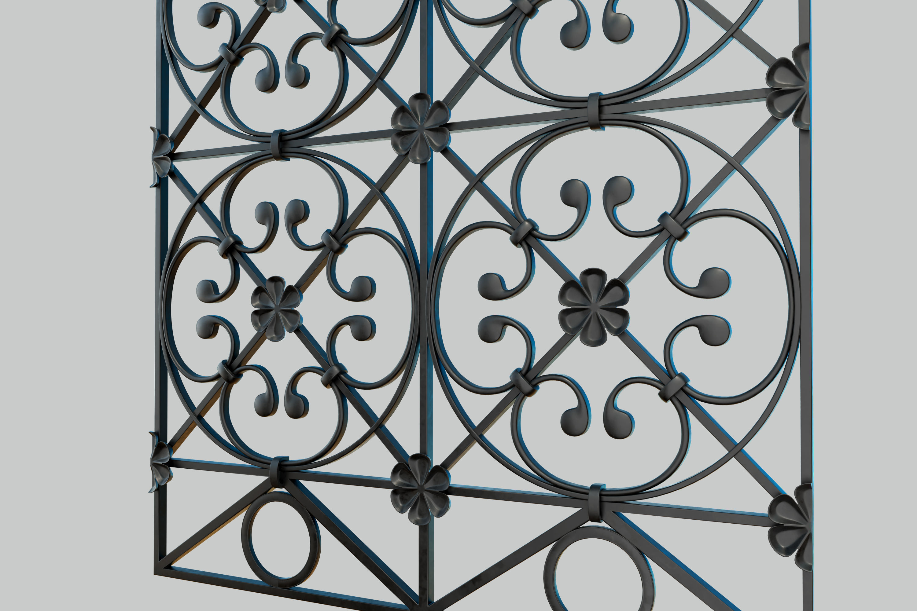 Constructor lattice historical panel decorative screening 3D model_3