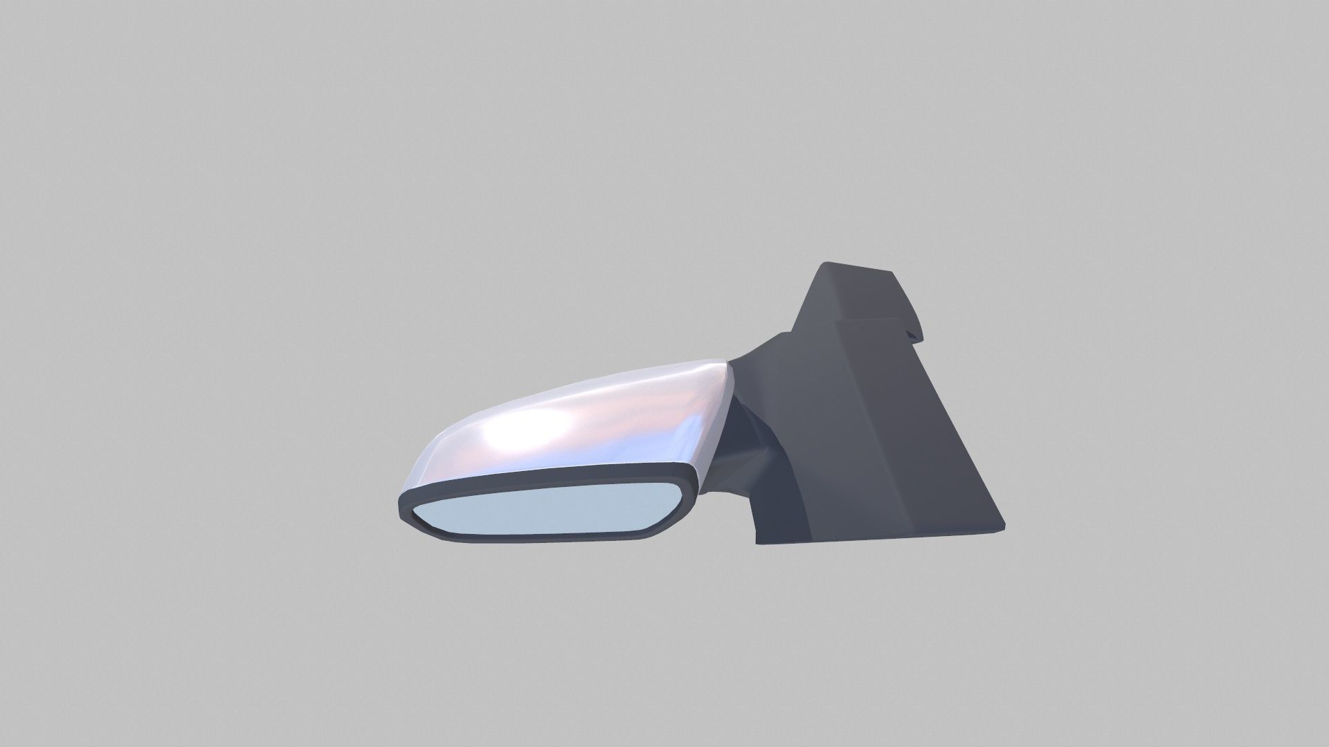 Car Side Mirror Low-poly 3D model_4