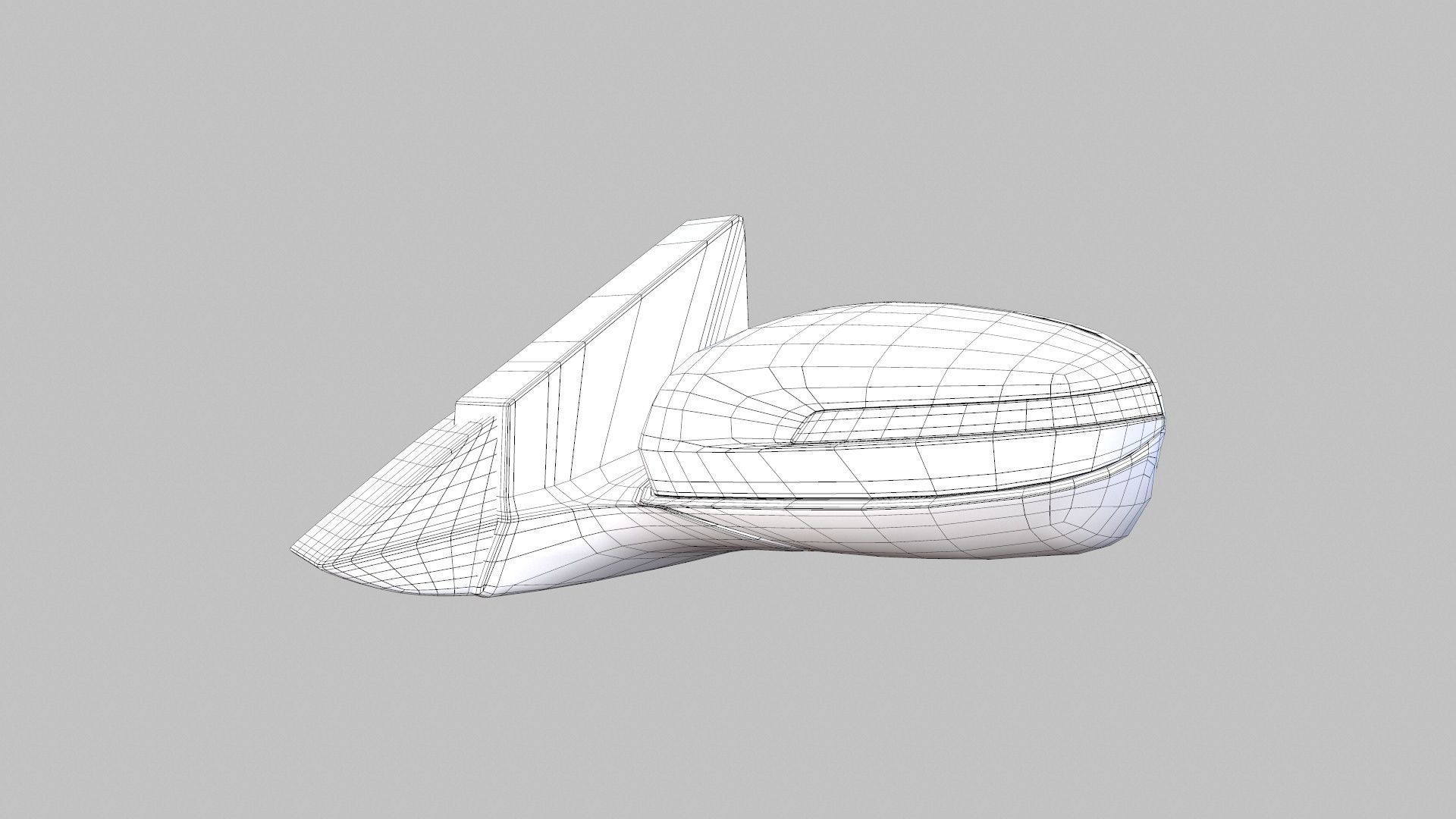 Car Side Mirror Low-poly 3D model_8