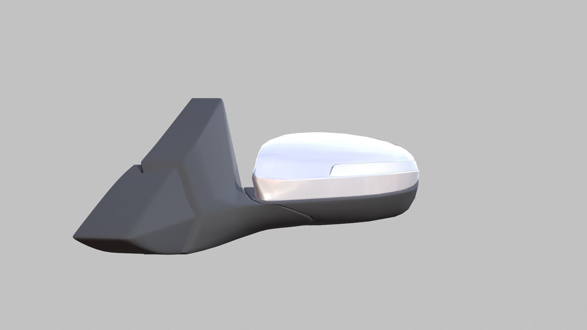 Car Side Mirror Low-poly 3D model_6