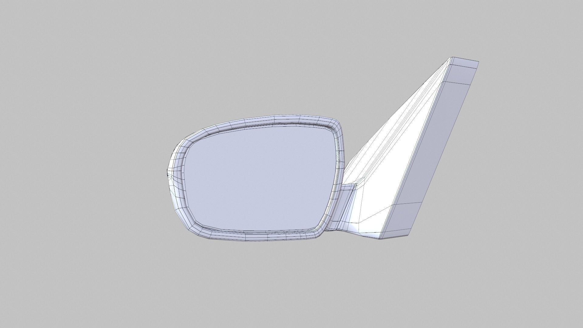 Car Side Mirror Low-poly 3D model_9