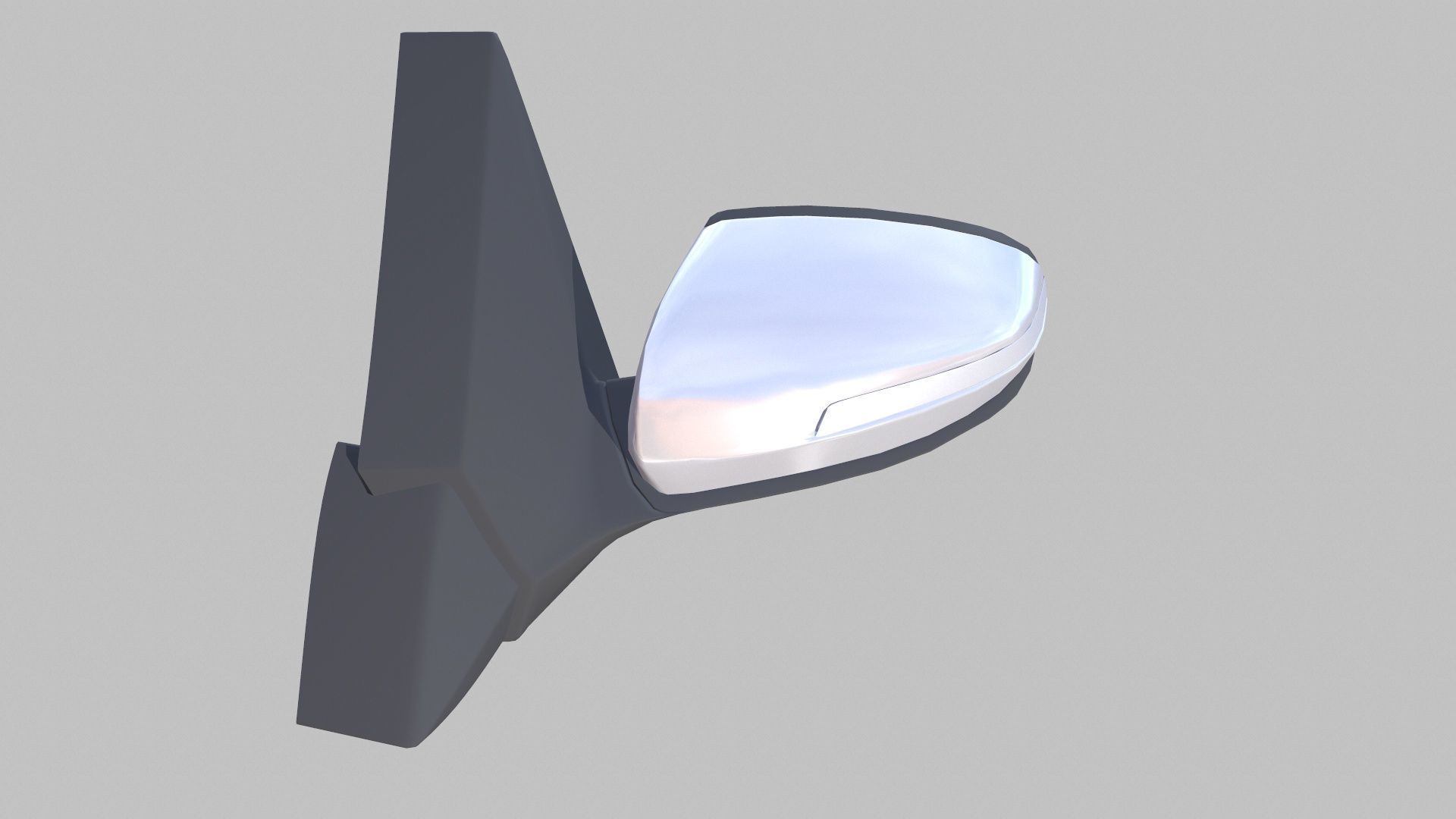 Car Side Mirror Low-poly 3D model_5