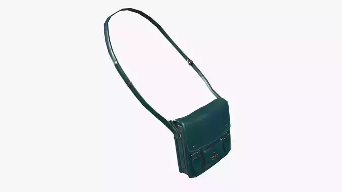 Leather Bag Low-poly 3D model
