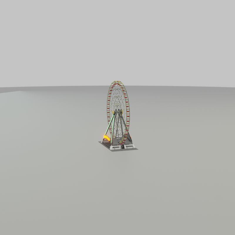 Ferris wheel version 1 without animation Low-poly 3D model_28