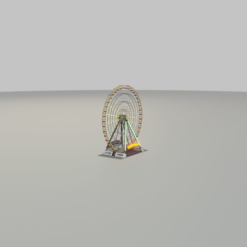 Ferris wheel version 1 without animation Low-poly 3D model_41