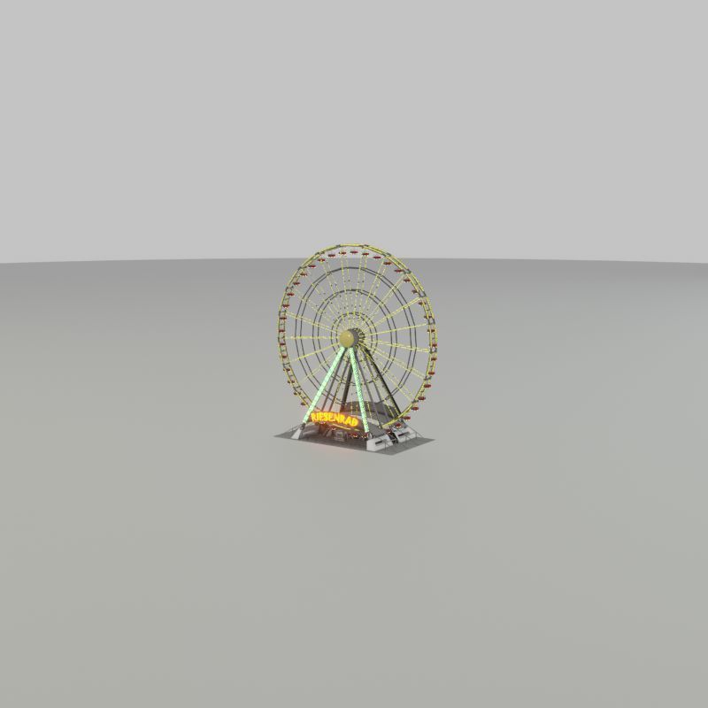 Ferris wheel version 1 without animation Low-poly 3D model_36