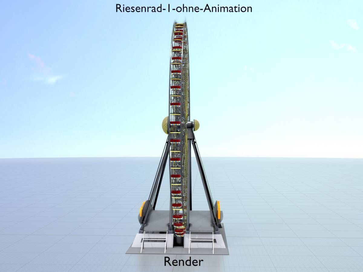 Ferris wheel version 1 without animation Low-poly 3D model_14
