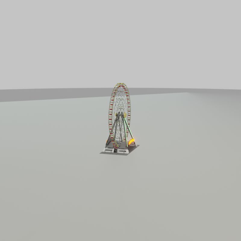 Ferris wheel version 1 without animation Low-poly 3D model_30