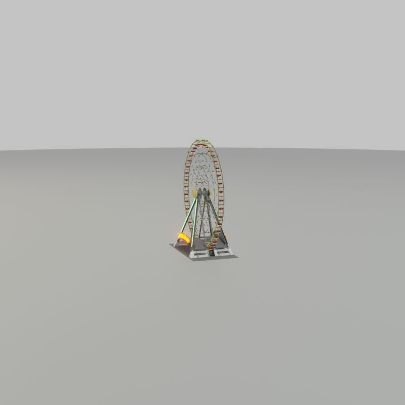 Ferris wheel version 1 without animation Low-poly 3D model_38
