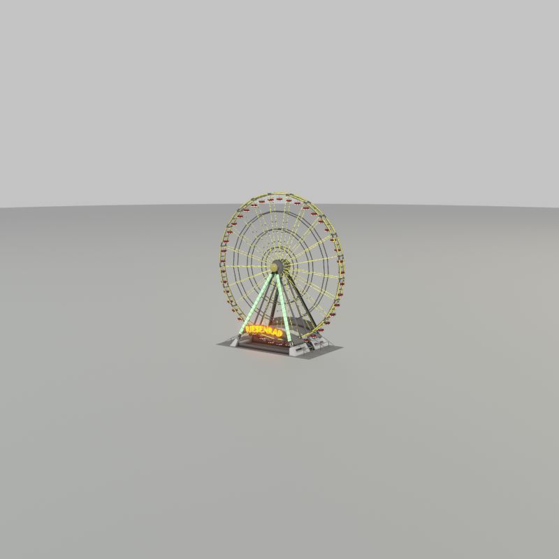 Ferris wheel version 1 without animation Low-poly 3D model_26