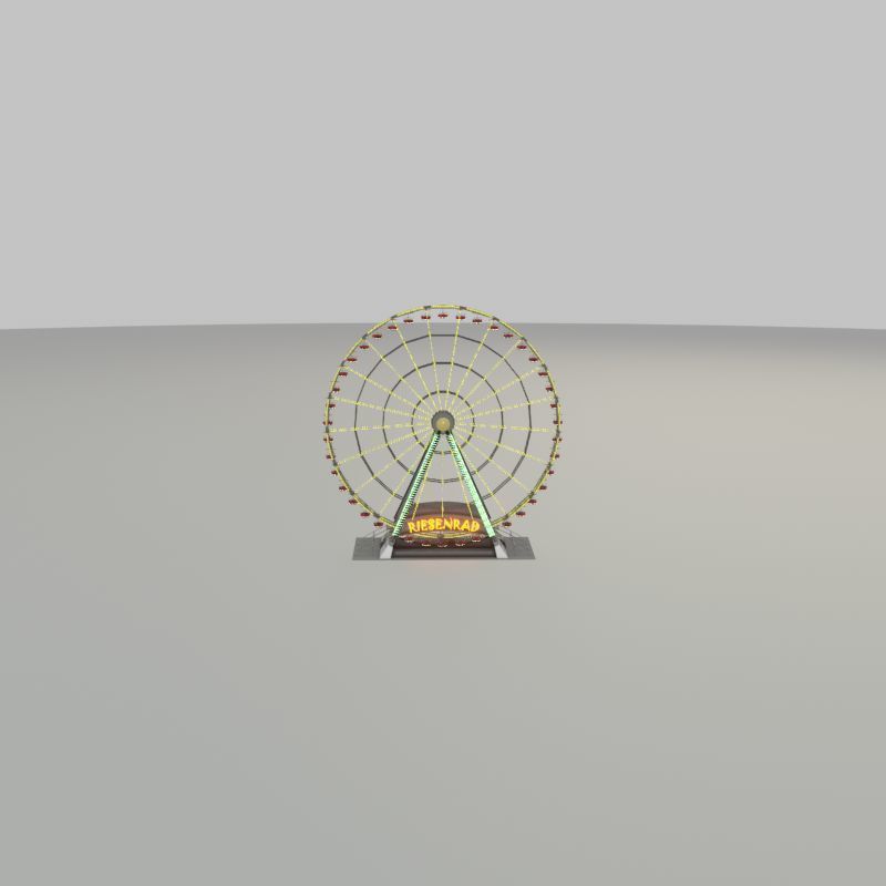 Ferris wheel version 1 without animation Low-poly 3D model_24