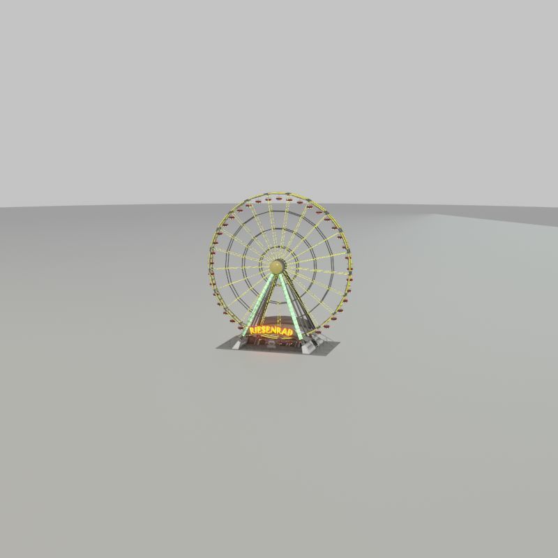 Ferris wheel version 1 without animation Low-poly 3D model_35