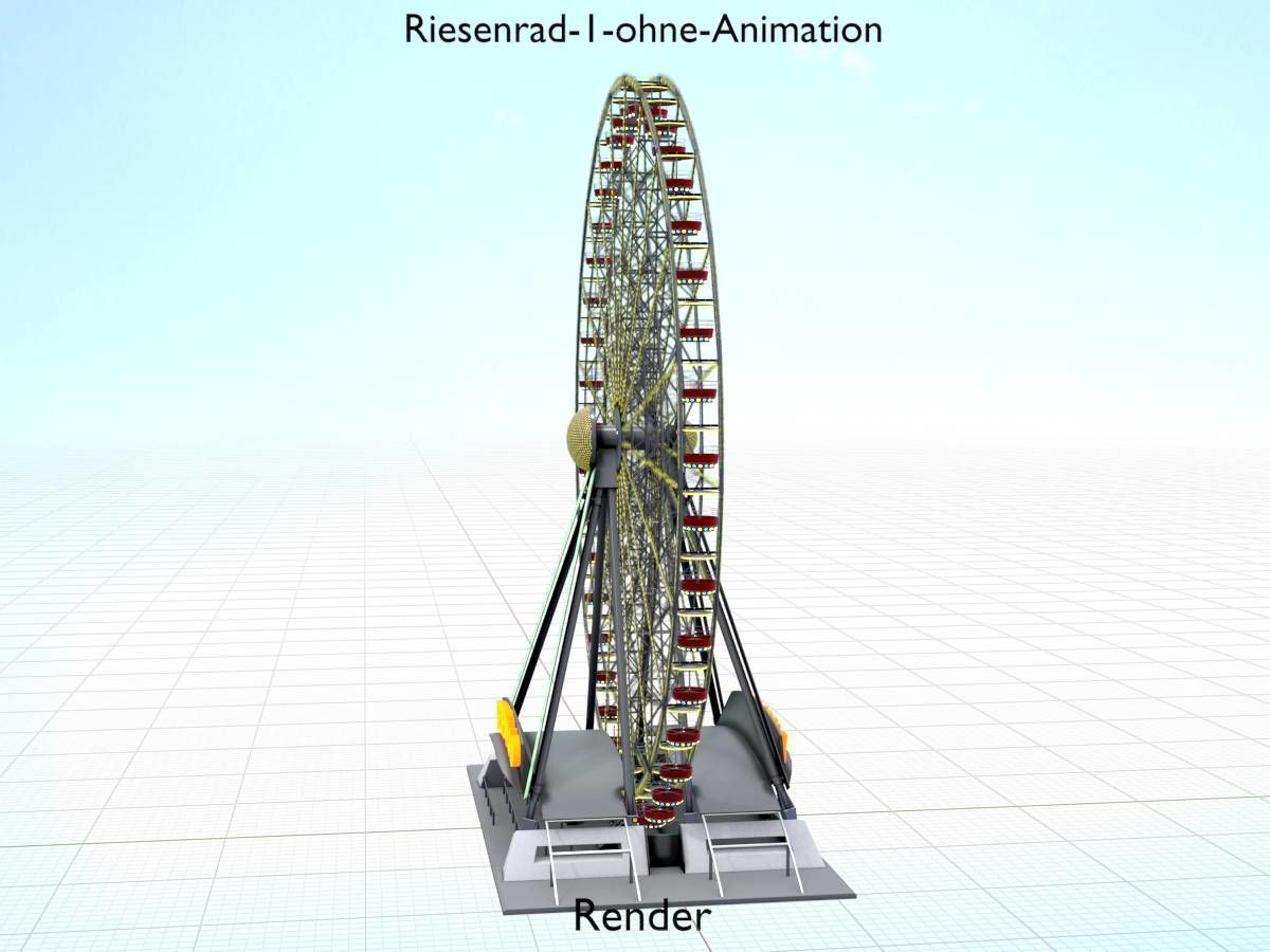 Ferris wheel version 1 without animation Low-poly 3D model_18