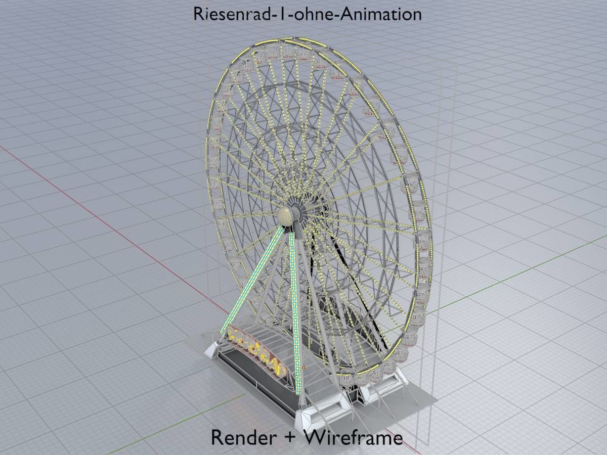 Ferris wheel version 1 without animation Low-poly 3D model_7