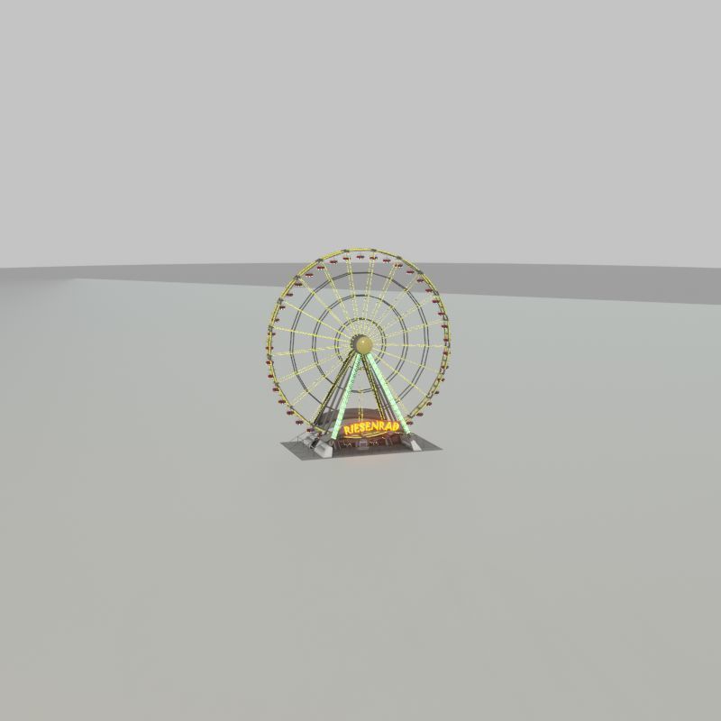 Ferris wheel version 1 without animation Low-poly 3D model_34