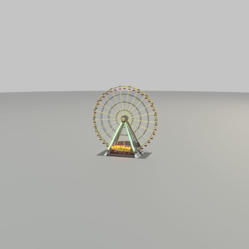 Ferris wheel version 1 without animation Low-poly 3D model_25