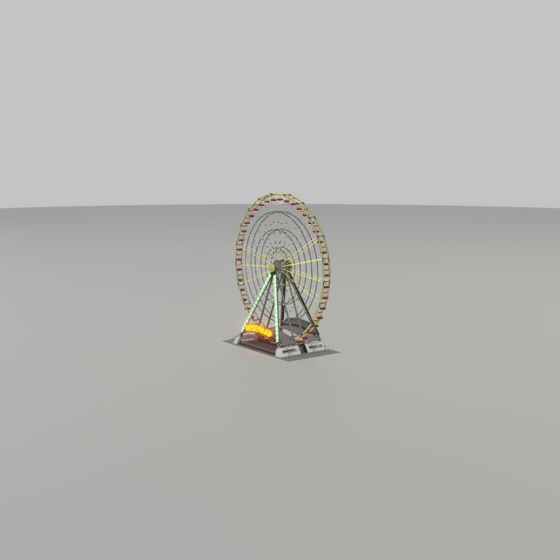 Ferris wheel version 1 without animation Low-poly 3D model_27