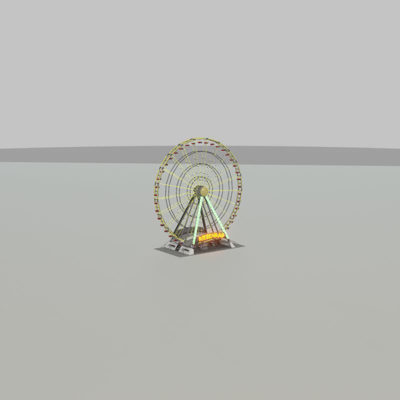 Ferris wheel version 1 without animation Low-poly 3D model_33