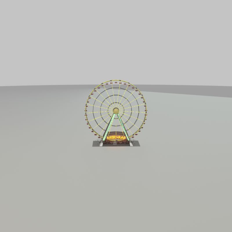 Ferris wheel version 1 without animation Low-poly 3D model_32