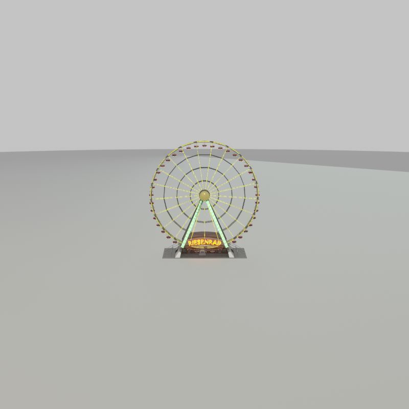 Ferris wheel version 1 without animation Low-poly 3D model_21