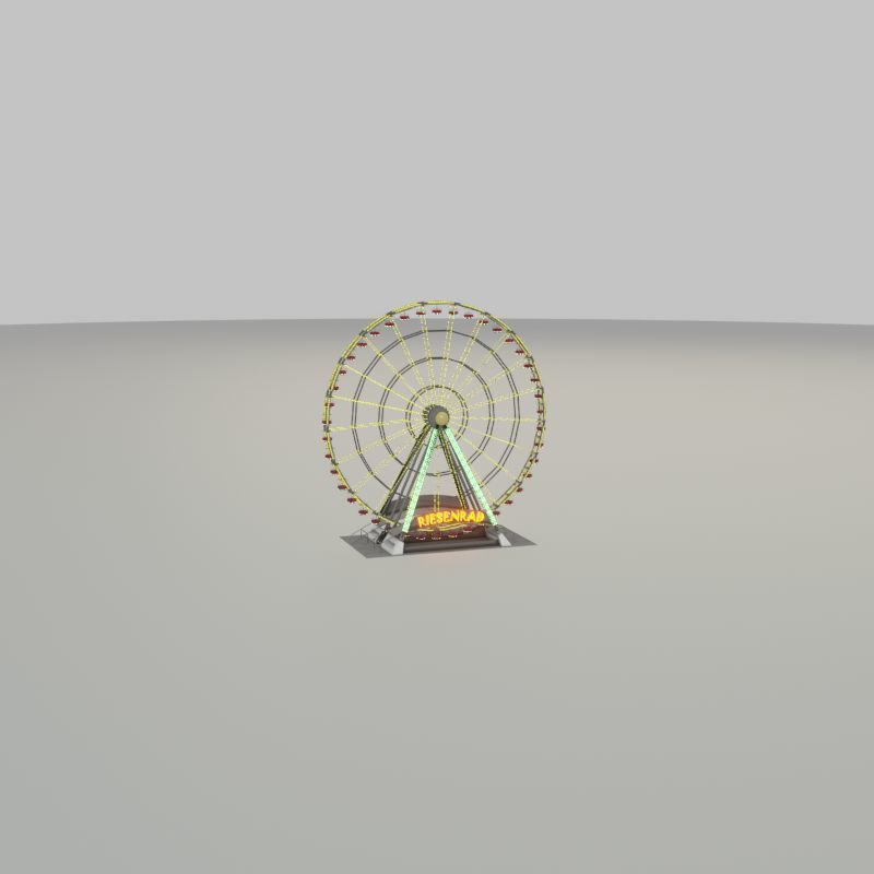 Ferris wheel version 1 without animation Low-poly 3D model_23
