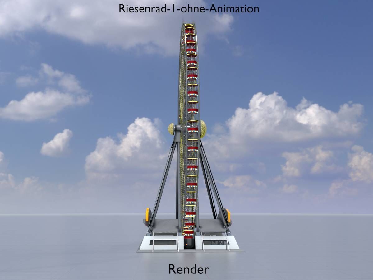 Ferris wheel version 1 without animation Low-poly 3D model_16