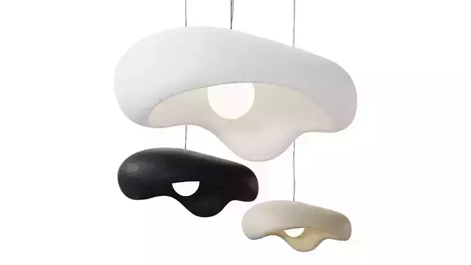 Japanese style Wabi-Sabi Pendant Light 3D model