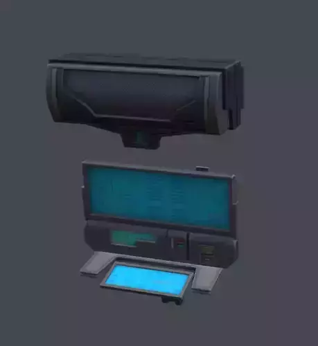 Futuristic stylized console