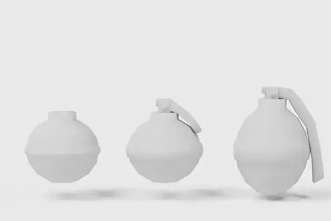 Bombs Low Poly without Texture