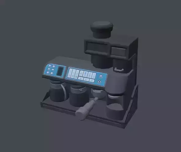 Stylized coffee machine