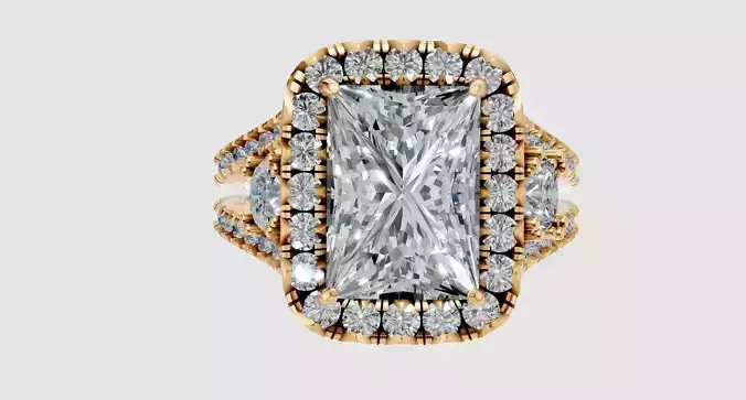 Emerald Solitaire Engagement Ring