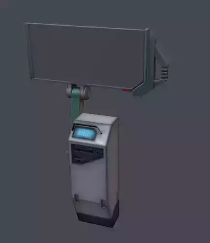 Futuristic stylized console