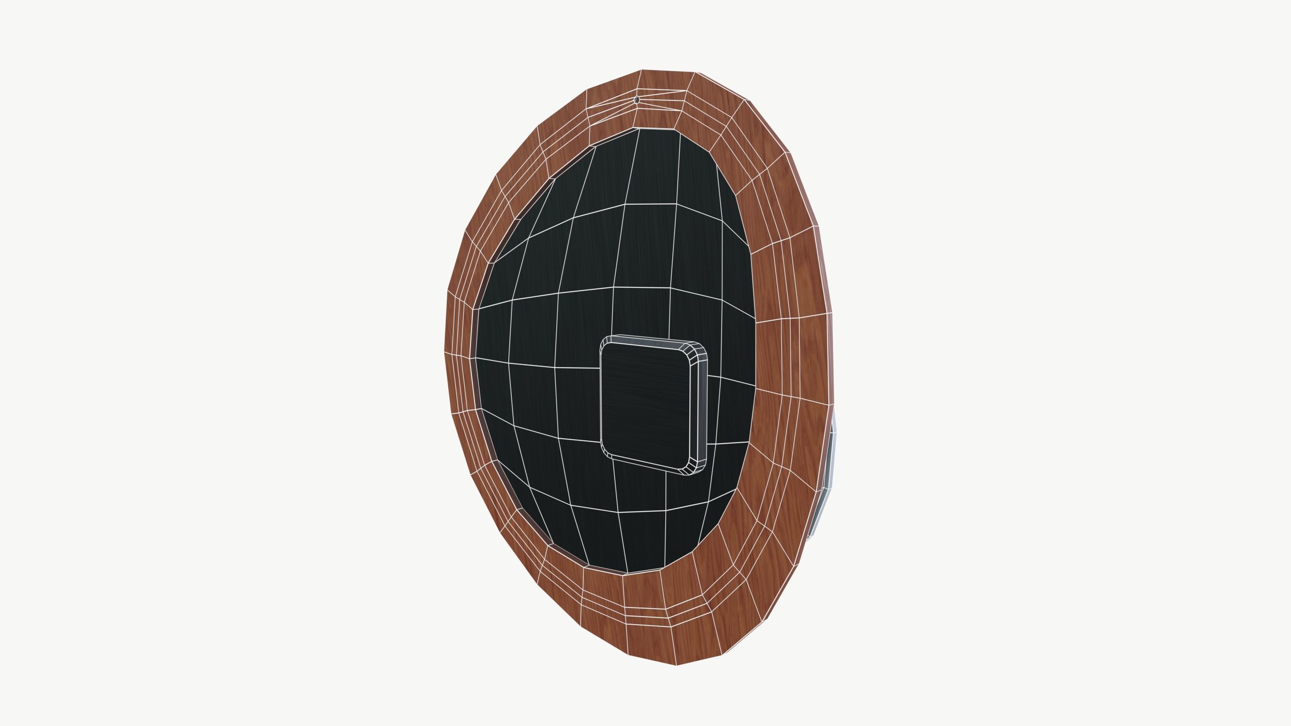 Wall Clock Low-poly 3D model_8