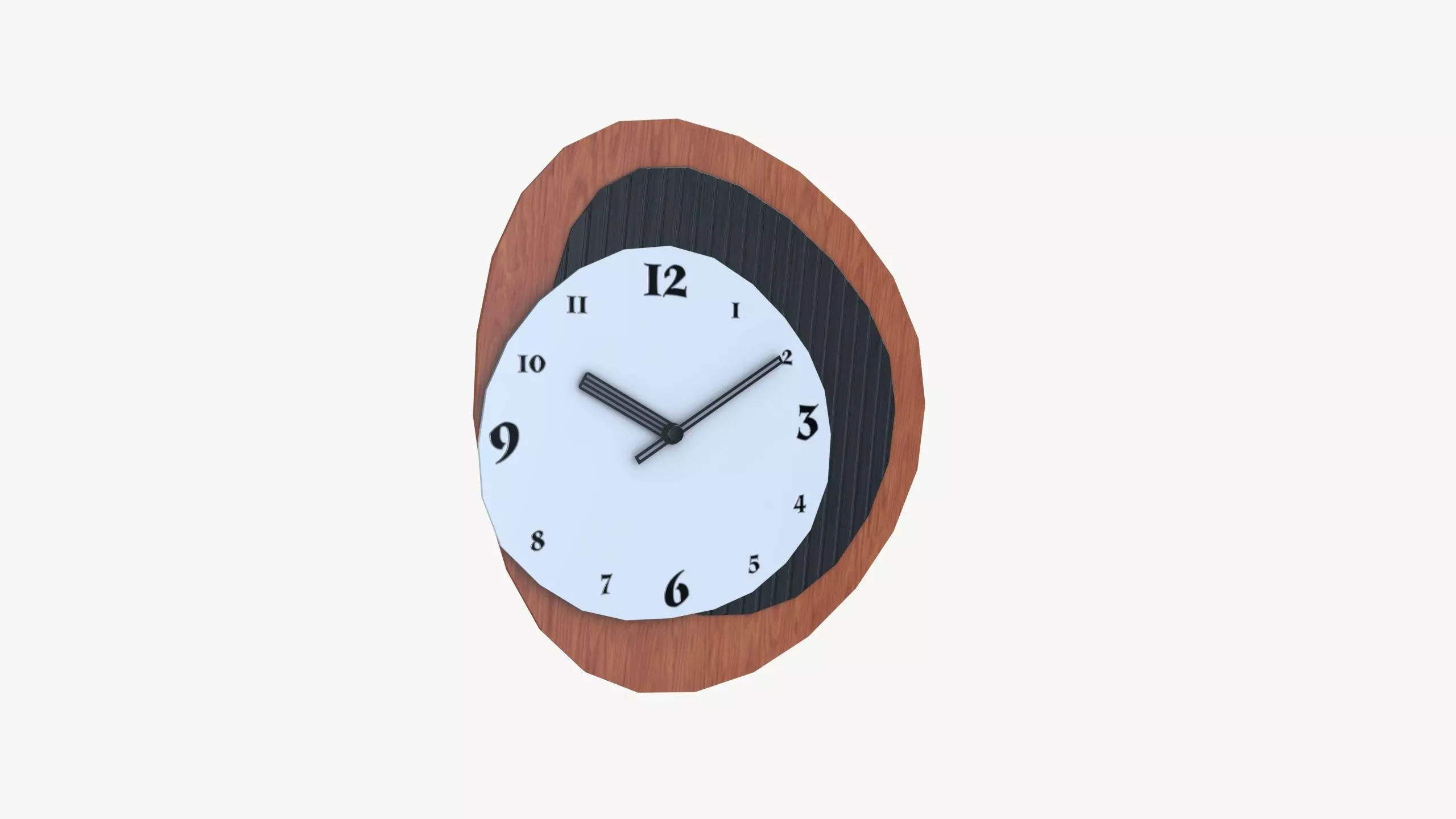 Wall Clock Low-poly 3D model_0