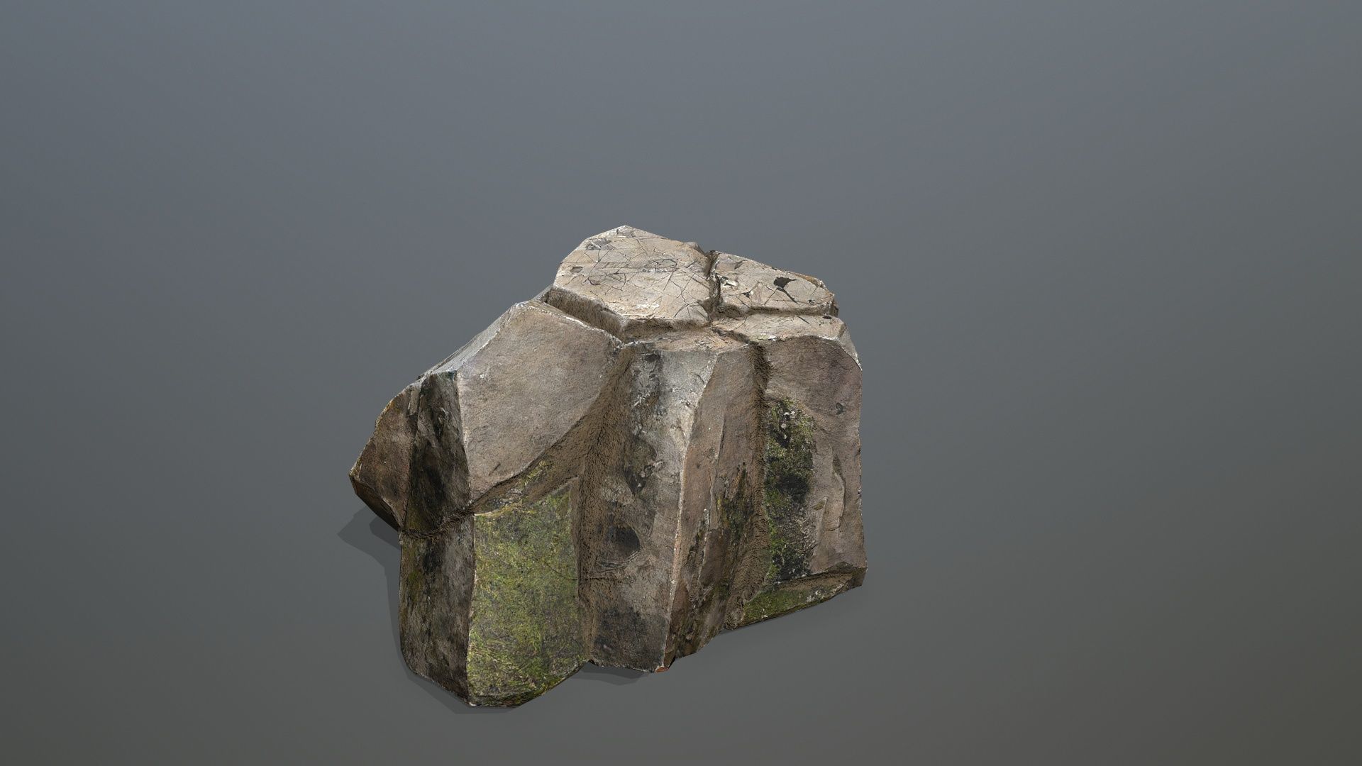 Maya ruin rocks Low-poly 3D model_4