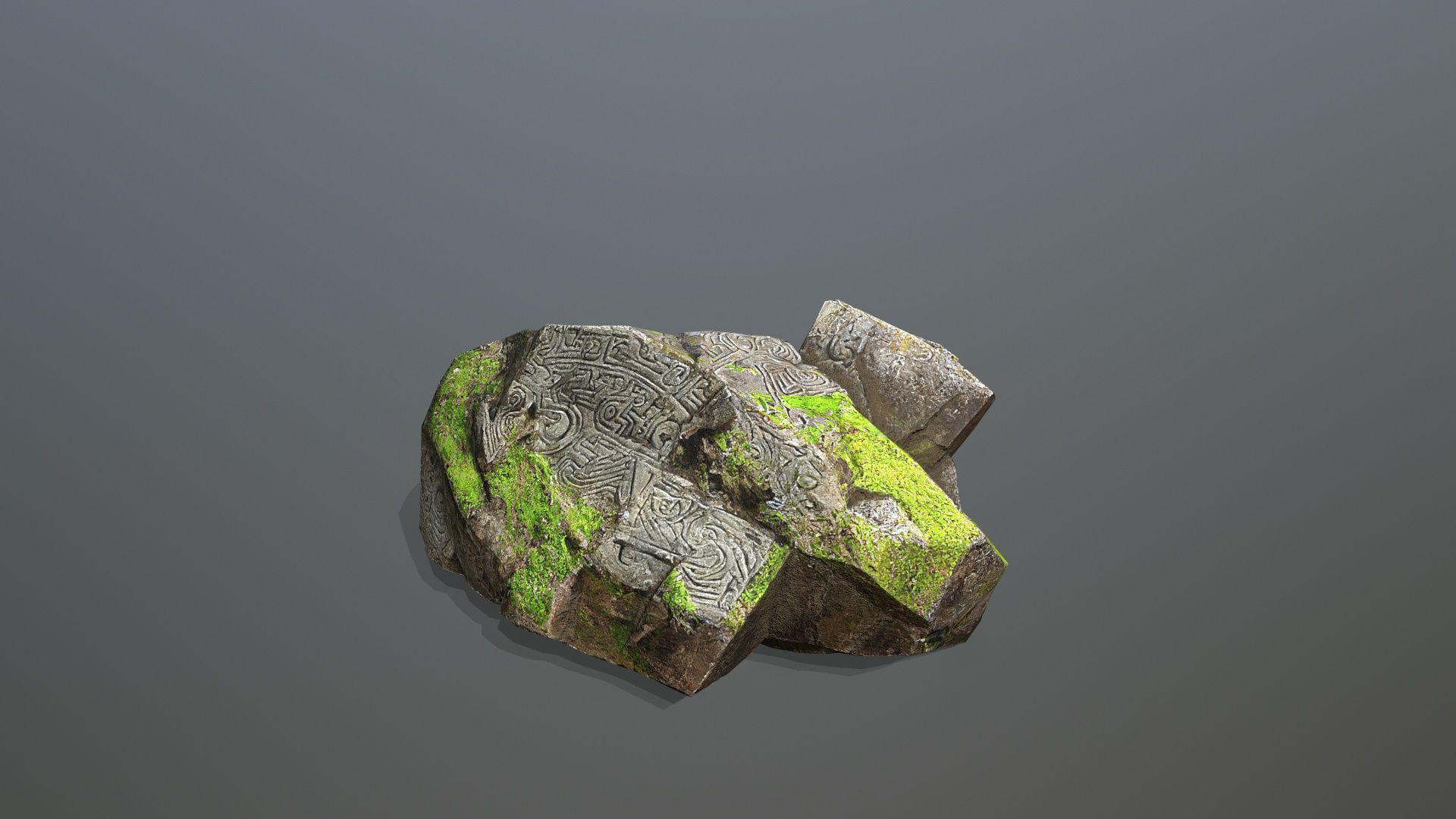 Maya ruin rocks Low-poly 3D model_8