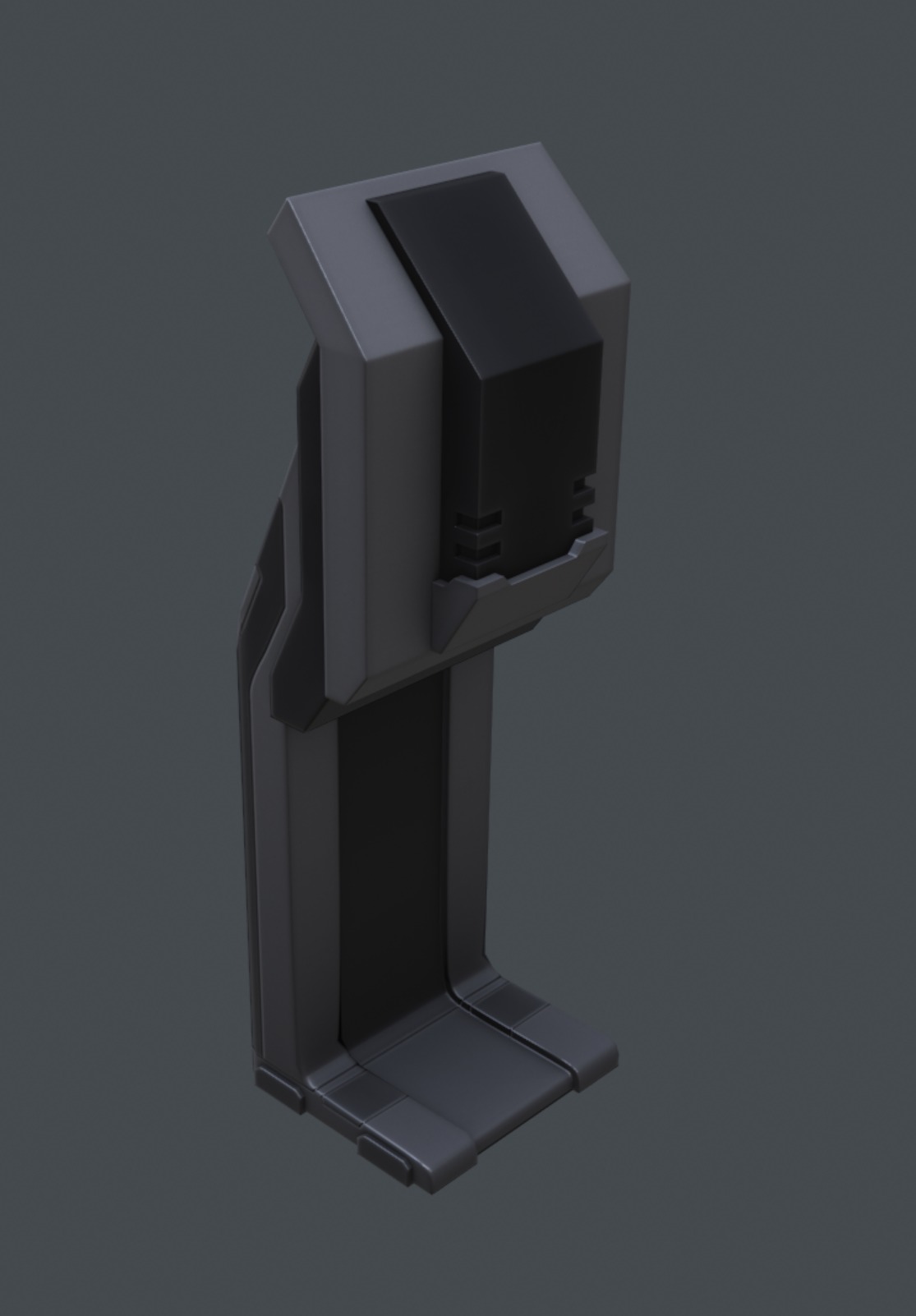 Futuristic stylized console Low-poly 3D model_2