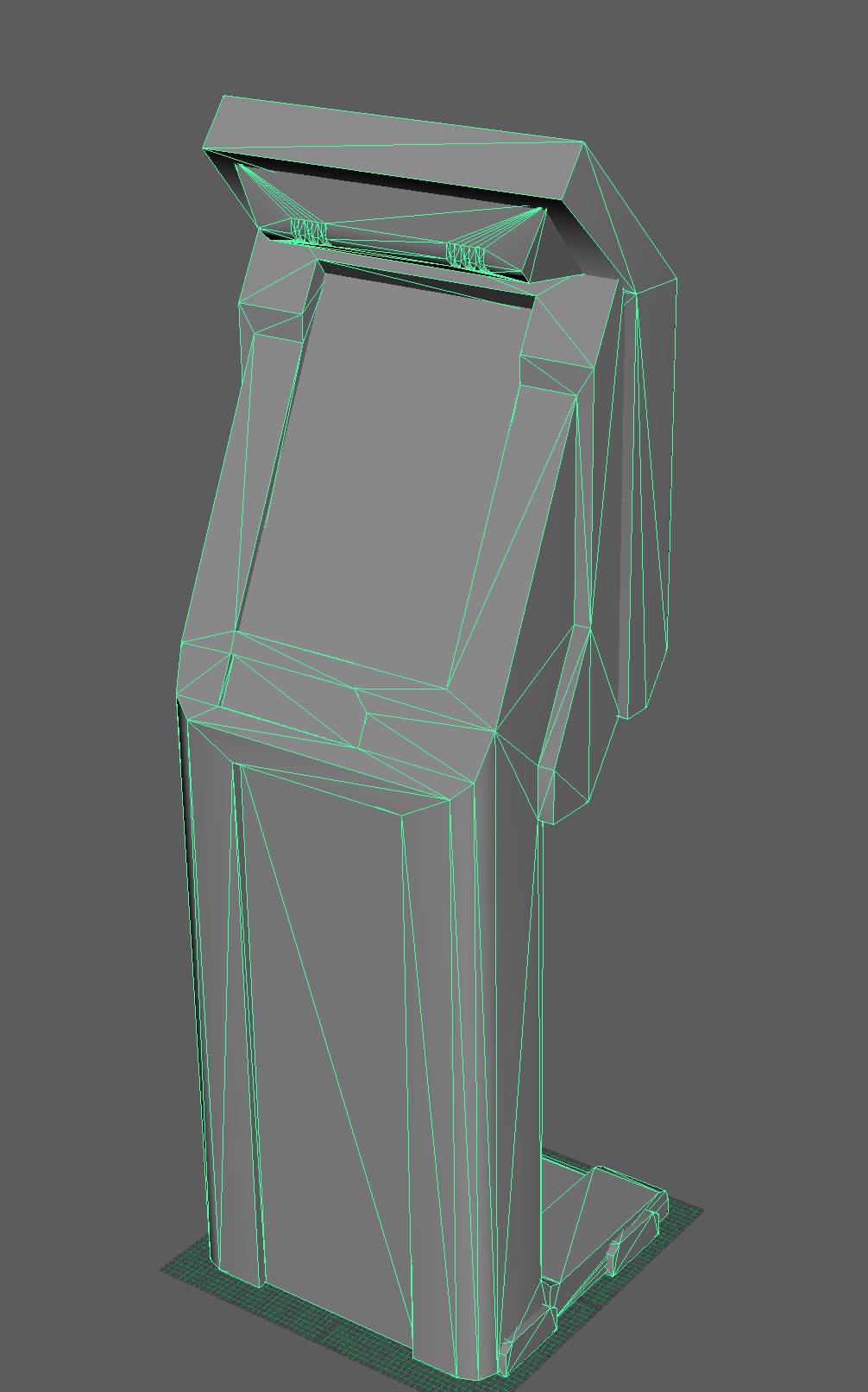 Futuristic stylized console Low-poly 3D model_3