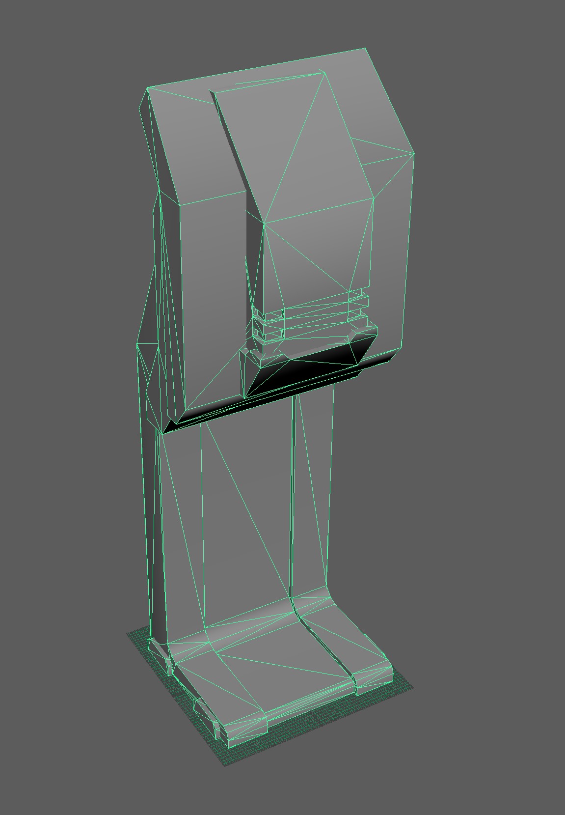 Futuristic stylized console Low-poly 3D model_4