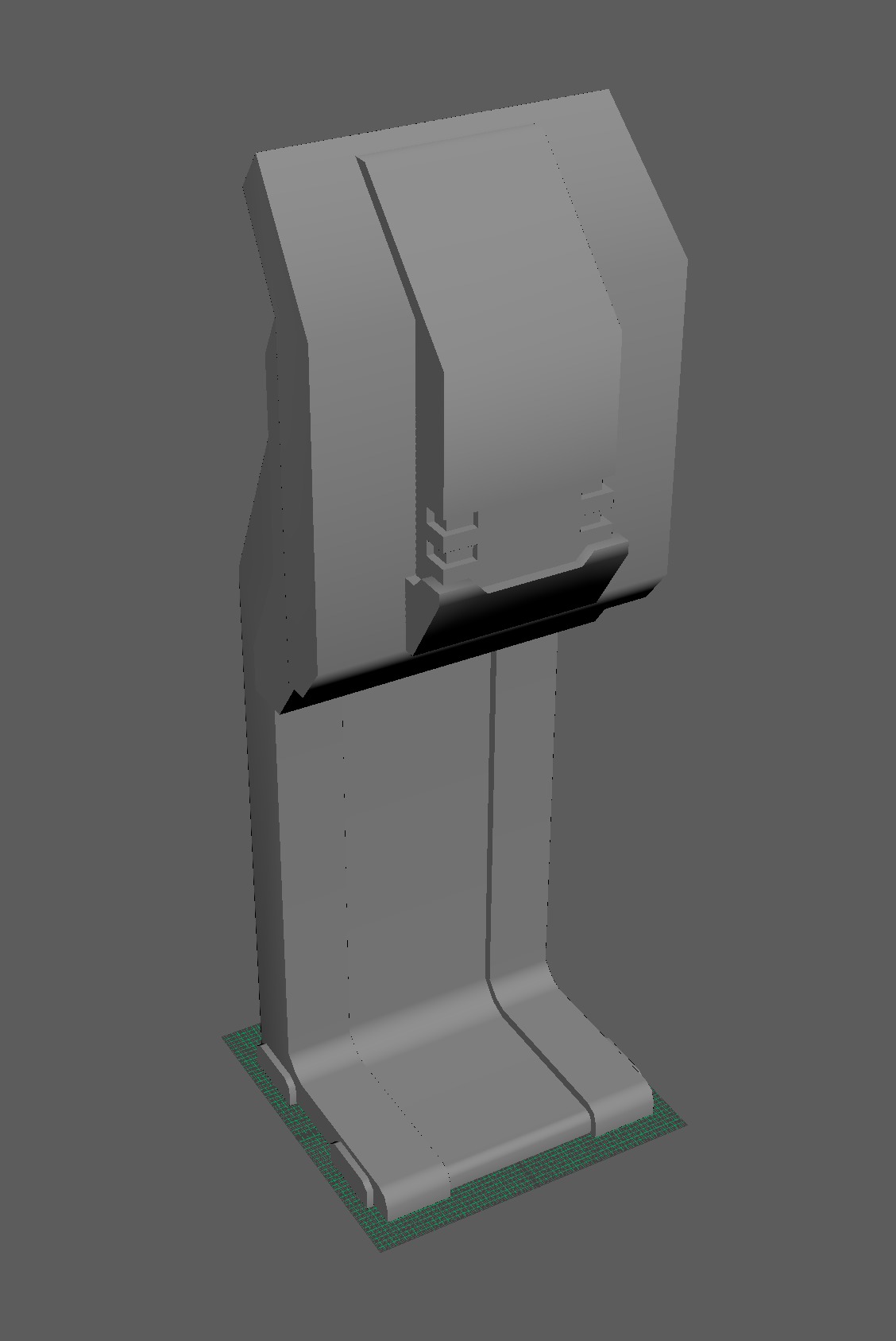 Futuristic stylized console Low-poly 3D model_5