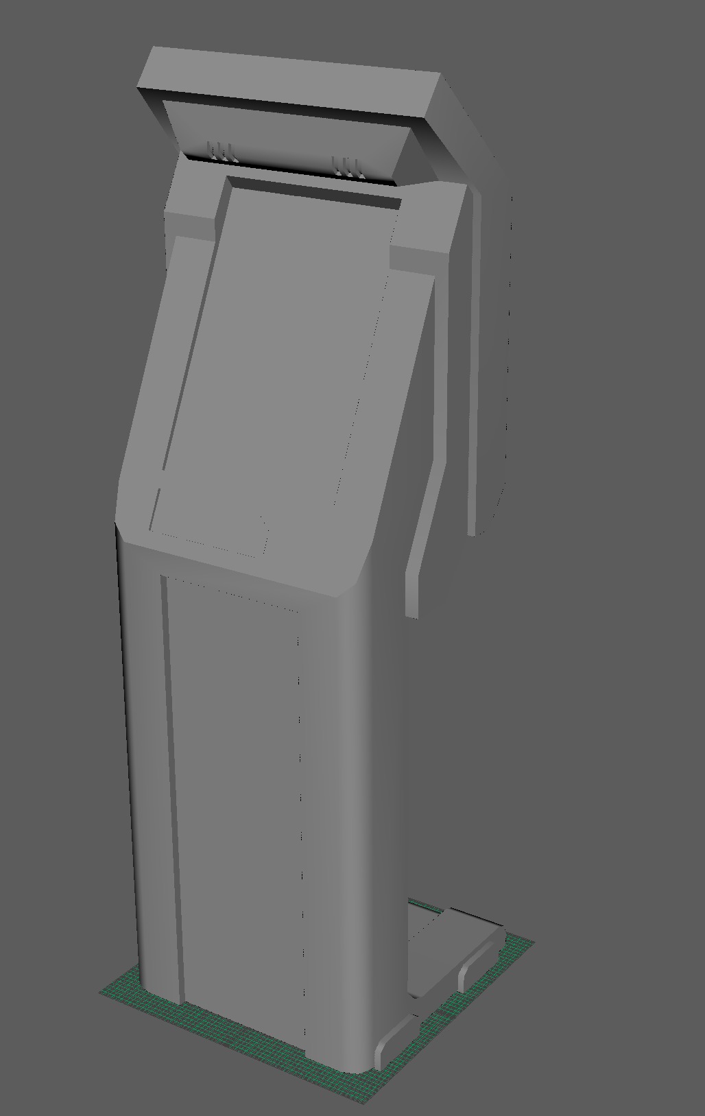 Futuristic stylized console Low-poly 3D model_6