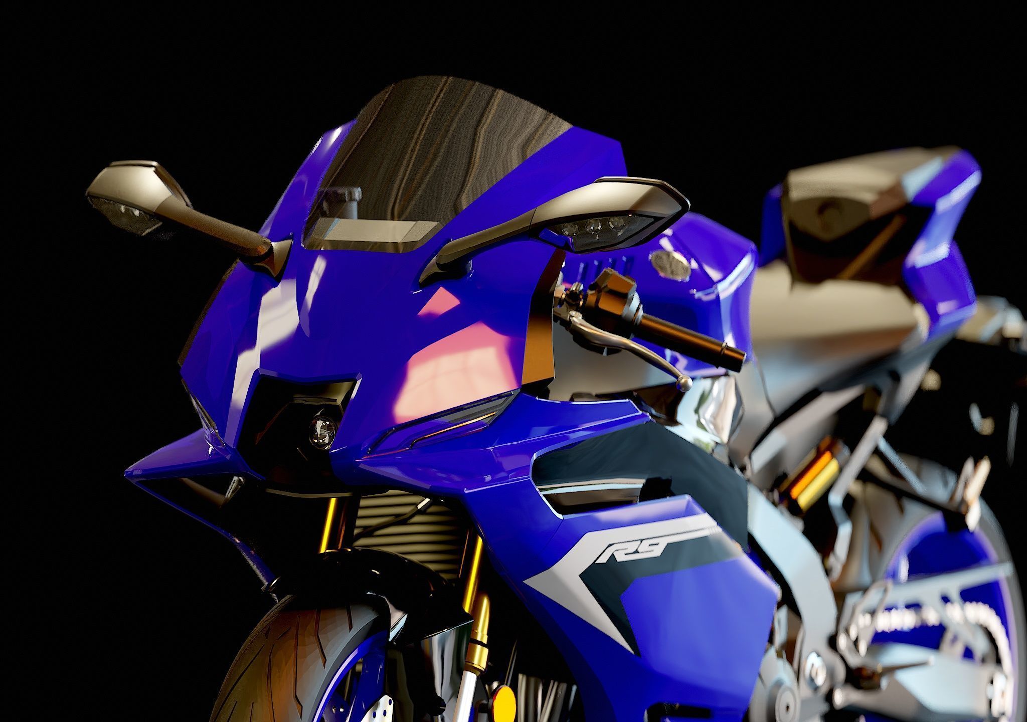 Base model Yamaha R9 2025 3D model_10